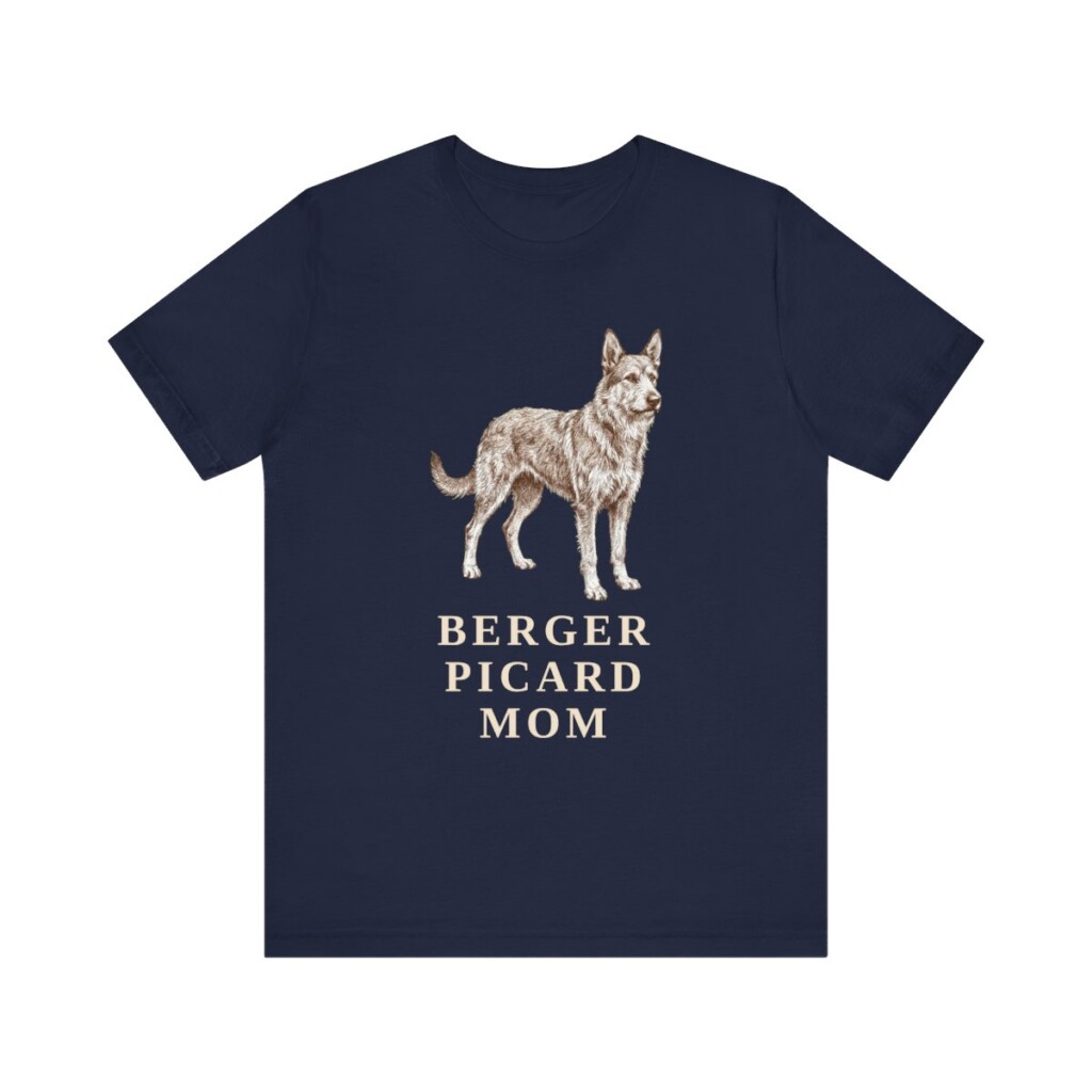 Berger Picard Mom Shirt, Vintage Dog Sketch Tee, Dog Mom Gift
