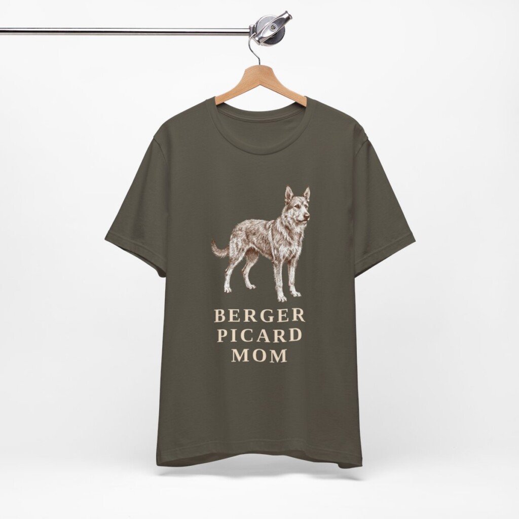 Berger Picard Mom Shirt, Vintage Dog Sketch Tee, Dog Mom Gift