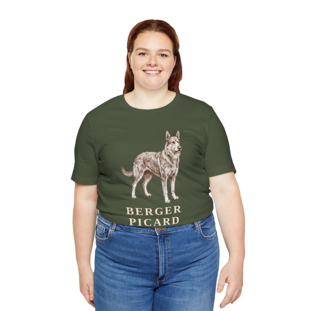 Berger Picard Mom Shirt, Vintage Dog Sketch Tee, Dog Mom Gift