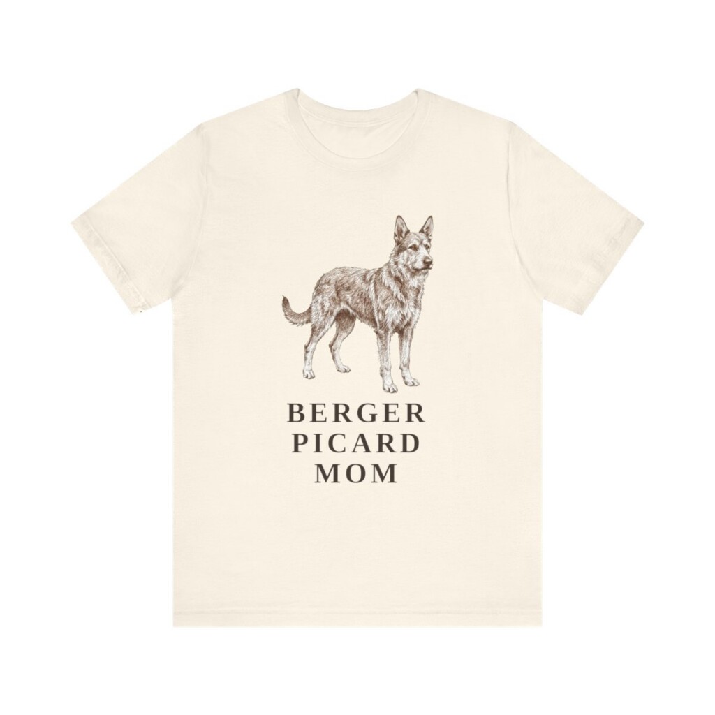 Berger Picard Mom Shirt, Vintage Dog Sketch Tee, Dog Mom Gift