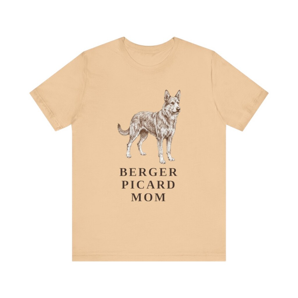 Berger Picard Mom Shirt, Vintage Dog Sketch Tee, Dog Mom Gift