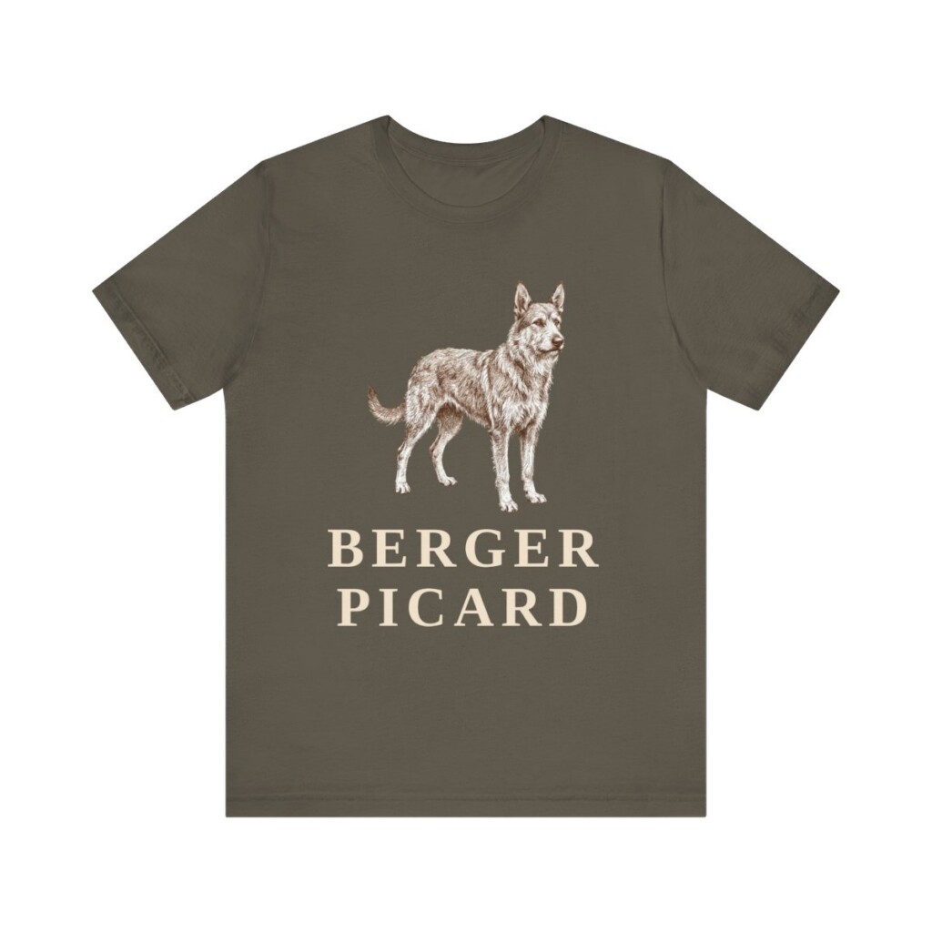 Berger Picard Shirt, Vintage Dog Sketch Tee, Dog Lover Gift Berger Picard Shirt, Vintage Dog Sketch Tee, Dog Lover Gift