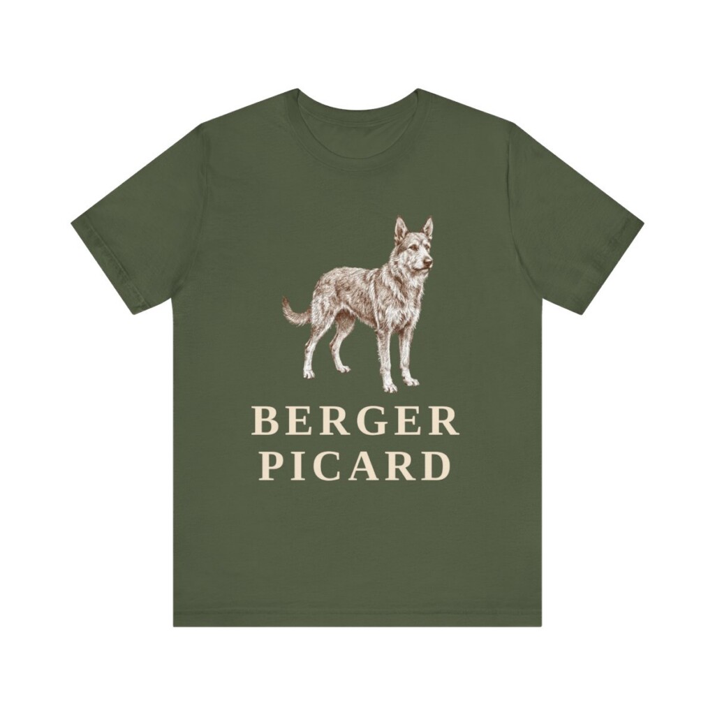 Berger Picard Shirt, Vintage Dog Sketch Tee, Dog Lover Gift Berger Picard Shirt, Vintage Dog Sketch Tee, Dog Lover Gift