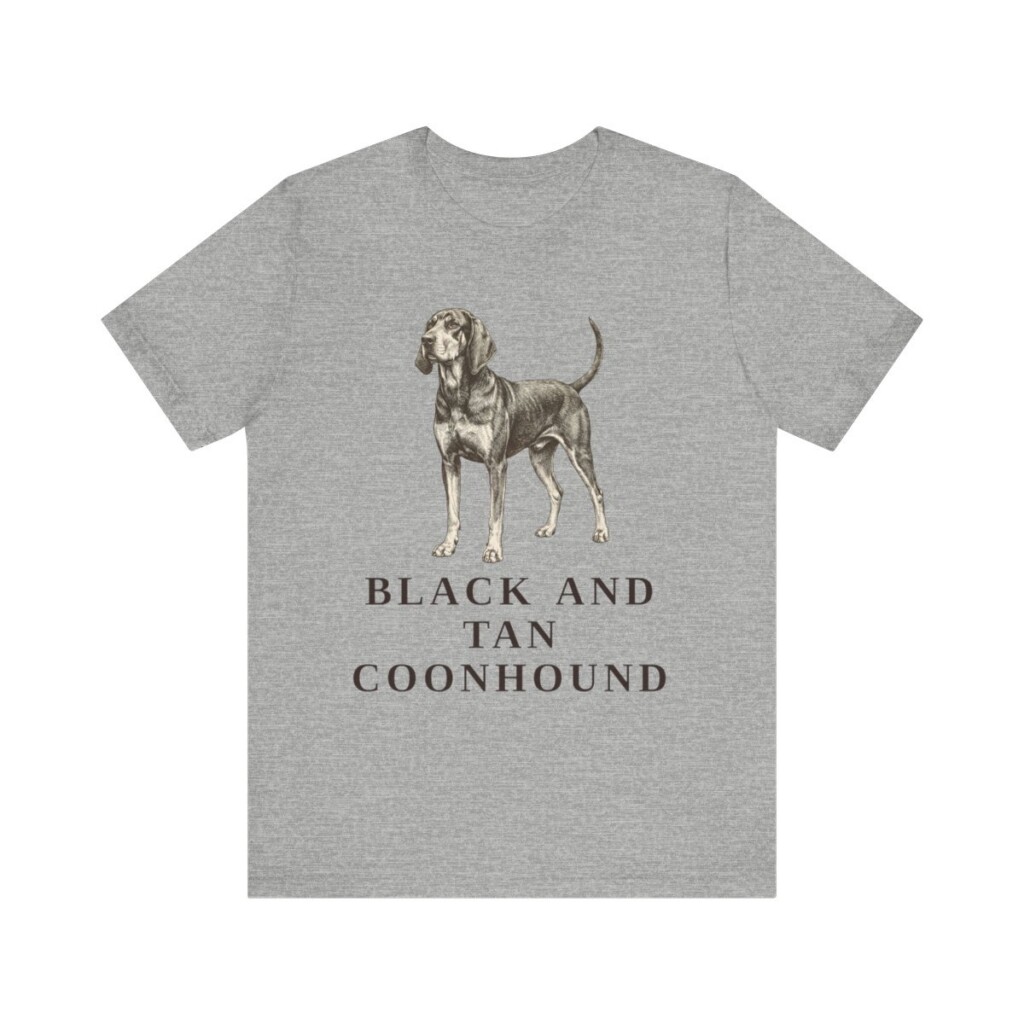 Black and Tan Coonhound Shirt, Vintage Dog Sketch Tee, Dog Lover Gift
