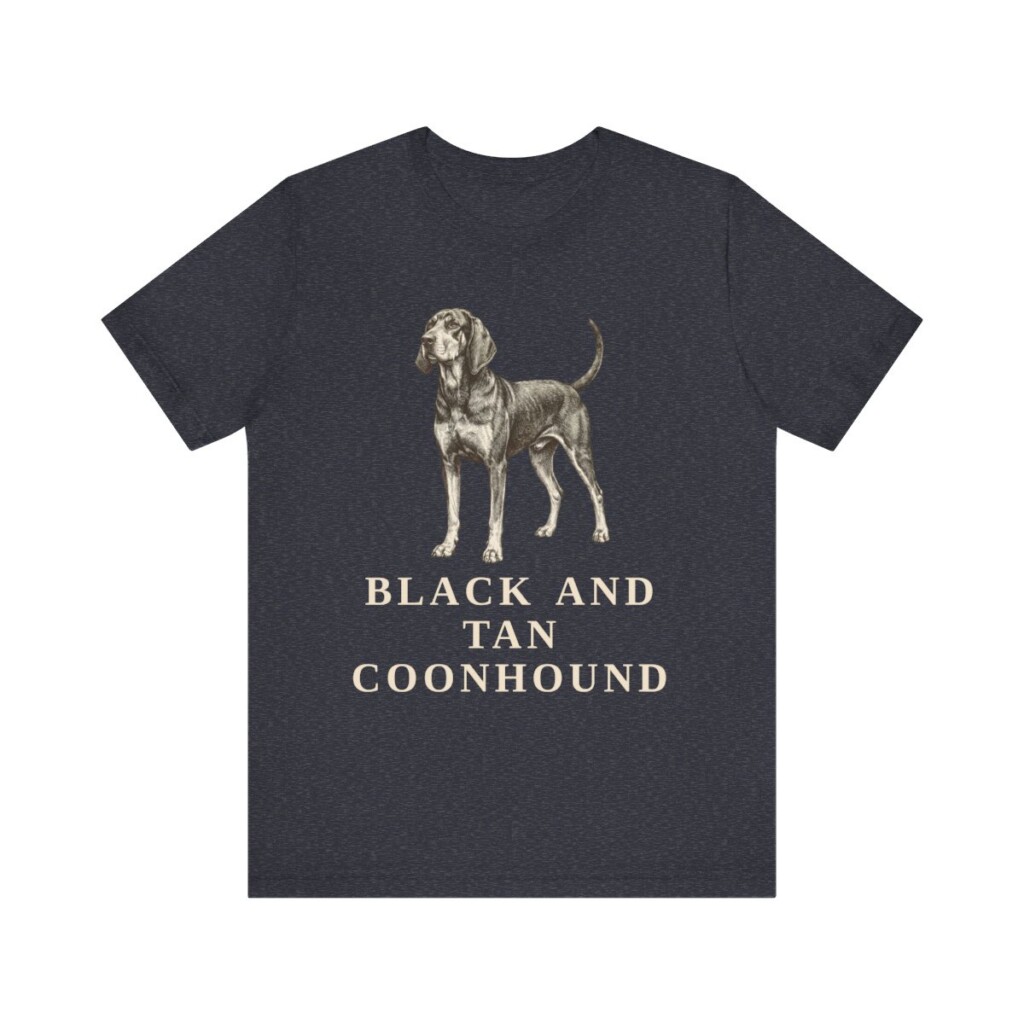 Black and Tan Coonhound Shirt, Vintage Dog Sketch Tee, Dog Lover Gift