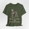 Black and Tan Coonhound Shirt, Vintage Dog Sketch Tee, Dog Lover Gift