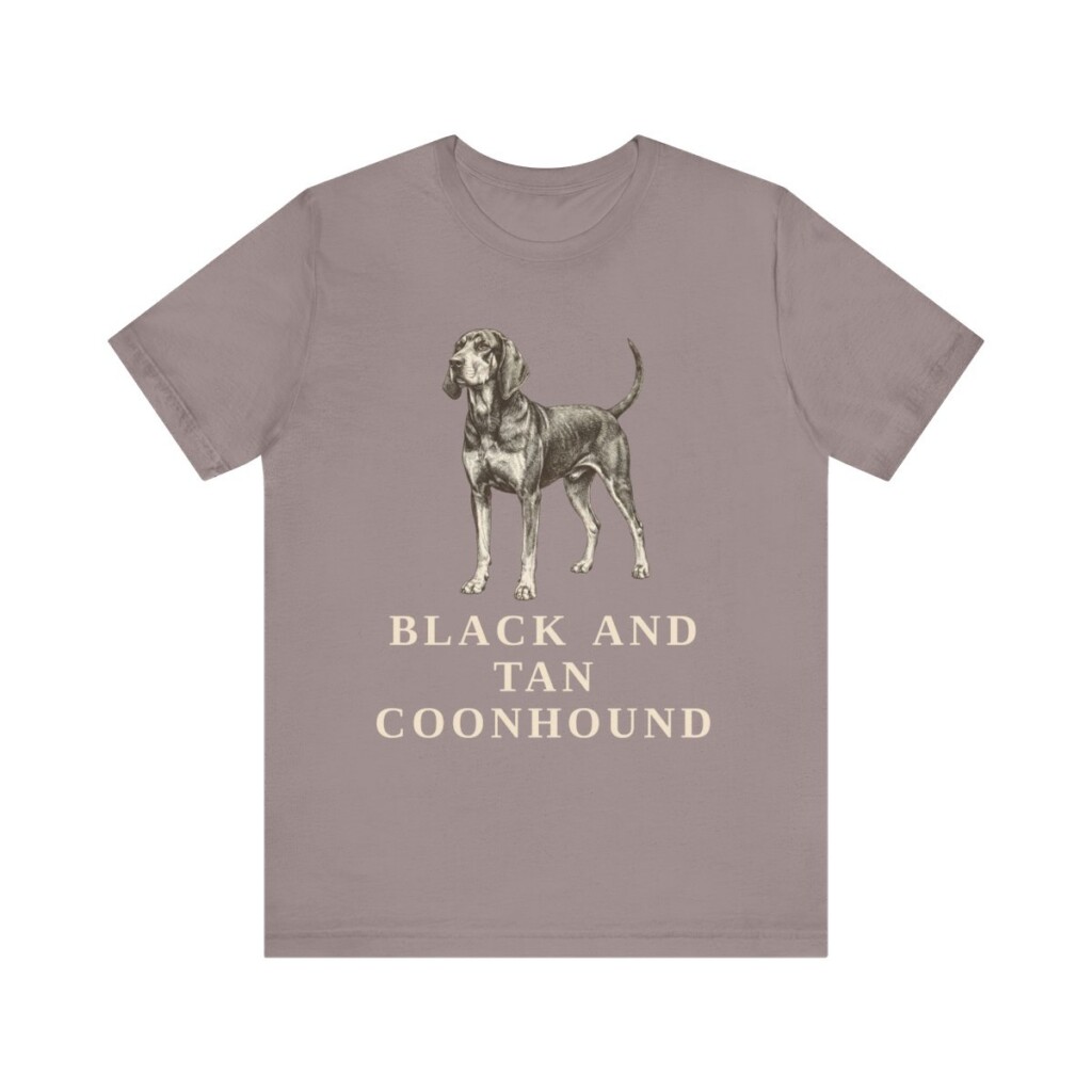 Black and Tan Coonhound Shirt, Vintage Dog Sketch Tee, Dog Lover Gift