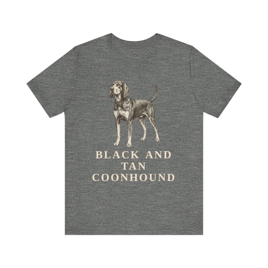 Black and Tan Coonhound Shirt, Vintage Dog Sketch Tee, Dog Lover Gift