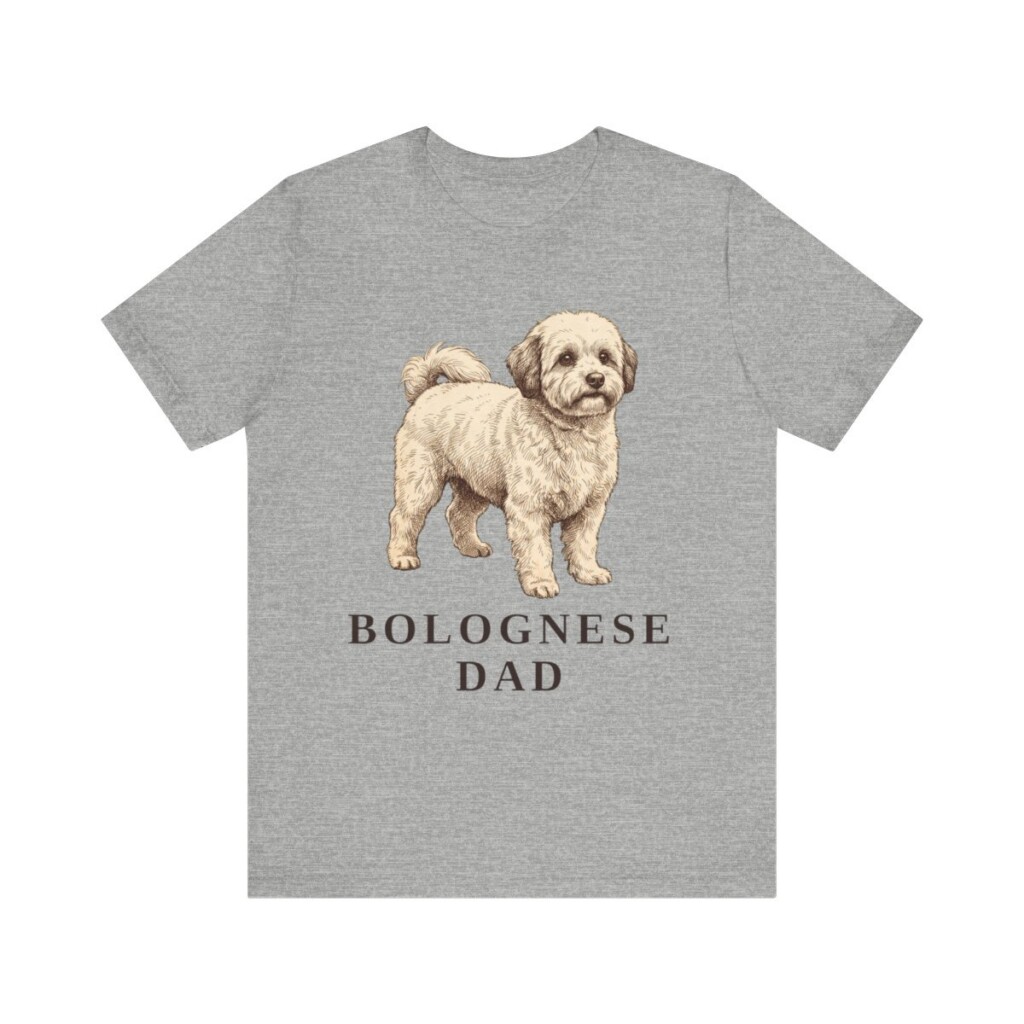 Bolognese Dad Shirt, Vintage Dog Sketch Tee, Dog Dad Gift