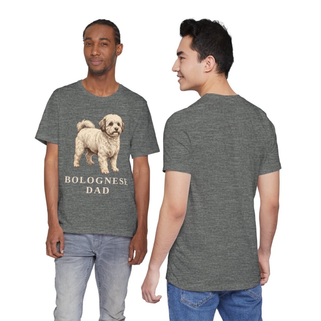 Bolognese Dad Shirt, Vintage Dog Sketch Tee, Dog Dad Gift