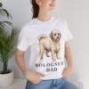 Bolognese Dad Shirt, Vintage Dog Sketch Tee, Dog Dad Gift