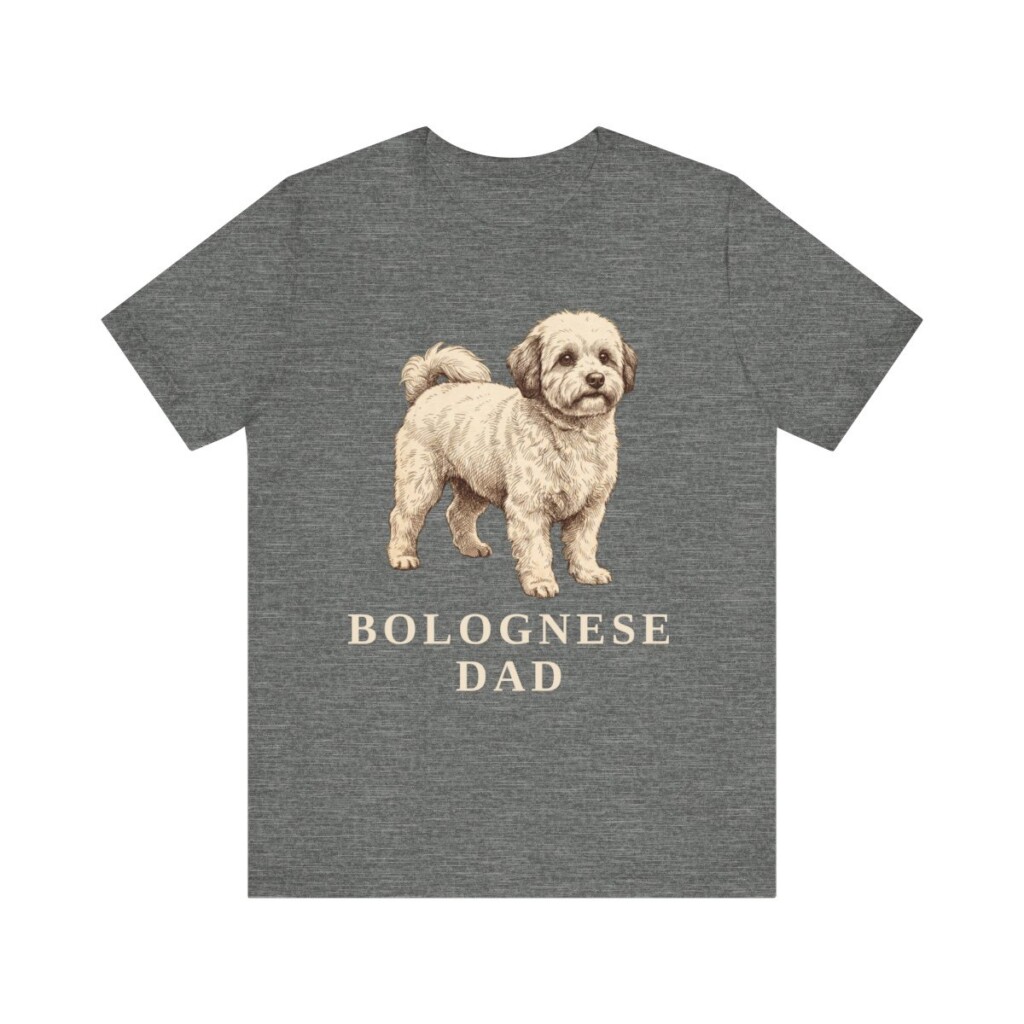 Bolognese Dad Shirt, Vintage Dog Sketch Tee, Dog Dad Gift
