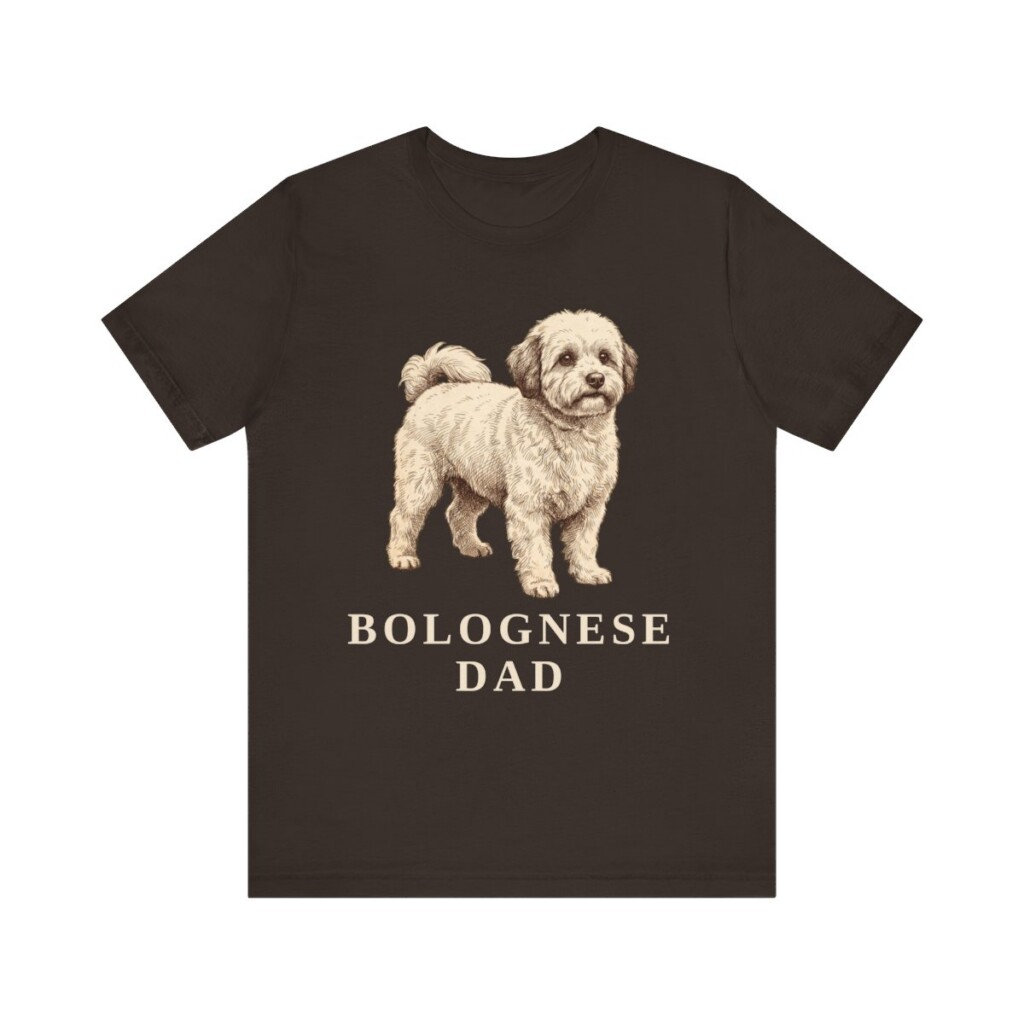 Bolognese Dad Shirt, Vintage Dog Sketch Tee, Dog Dad Gift