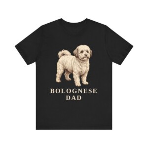 Bolognese Dad Shirt, Vintage Dog Sketch Tee, Dog Dad Gift