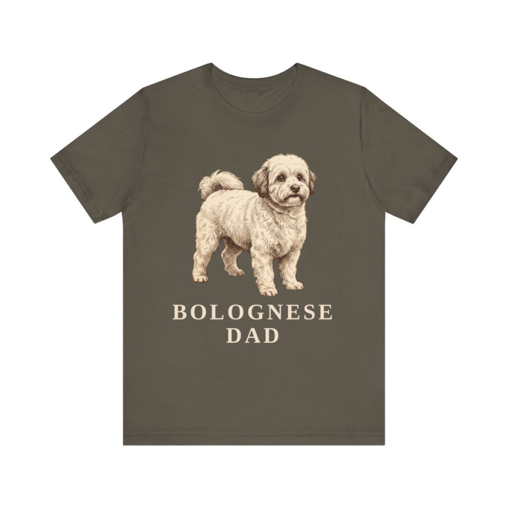 Bolognese Dad Shirt, Vintage Dog Sketch Tee, Dog Dad Gift