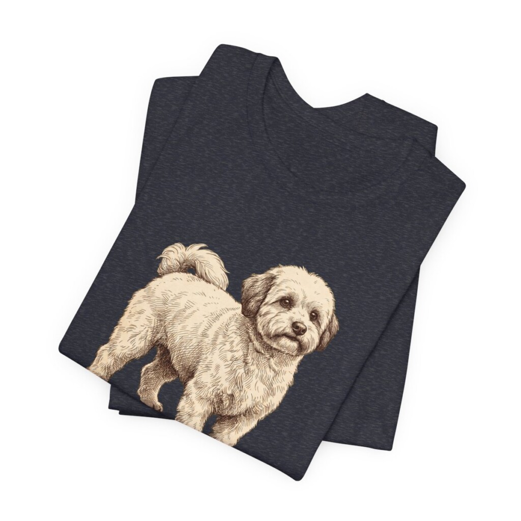 Bolognese Humor Shirt, Vintage Dog Sketch Tee, Dog Humor Gift