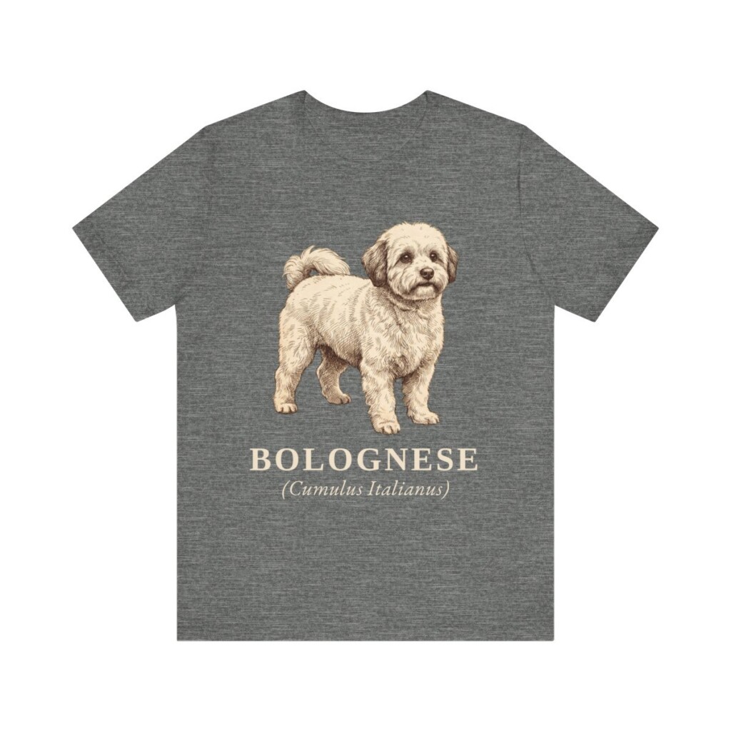 Bolognese Latin Shirt, Vintage Dog Sketch Tee, Dog Latin Gift