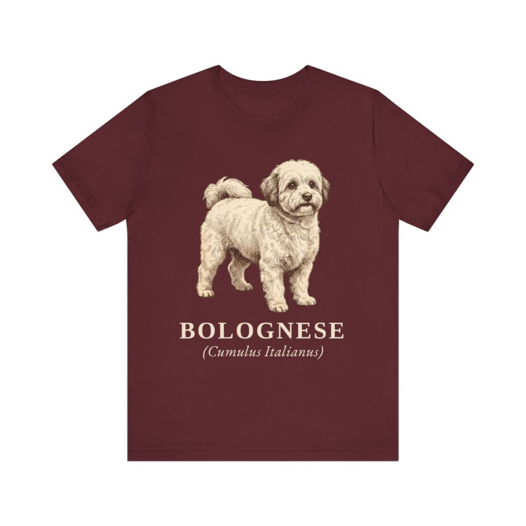 Bolognese Latin Shirt, Vintage Dog Sketch Tee, Dog Latin Gift