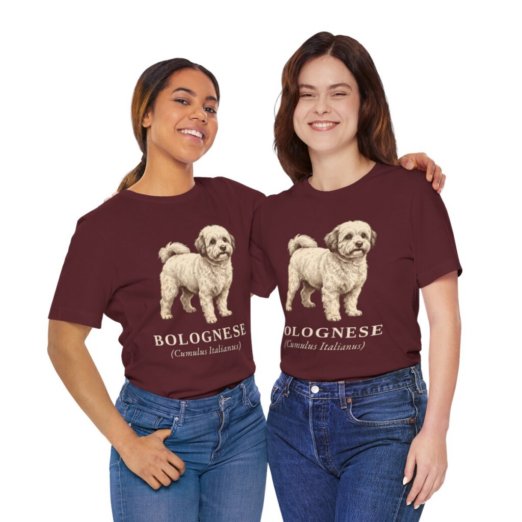 Bolognese Latin Shirt, Vintage Dog Sketch Tee, Dog Latin Gift
