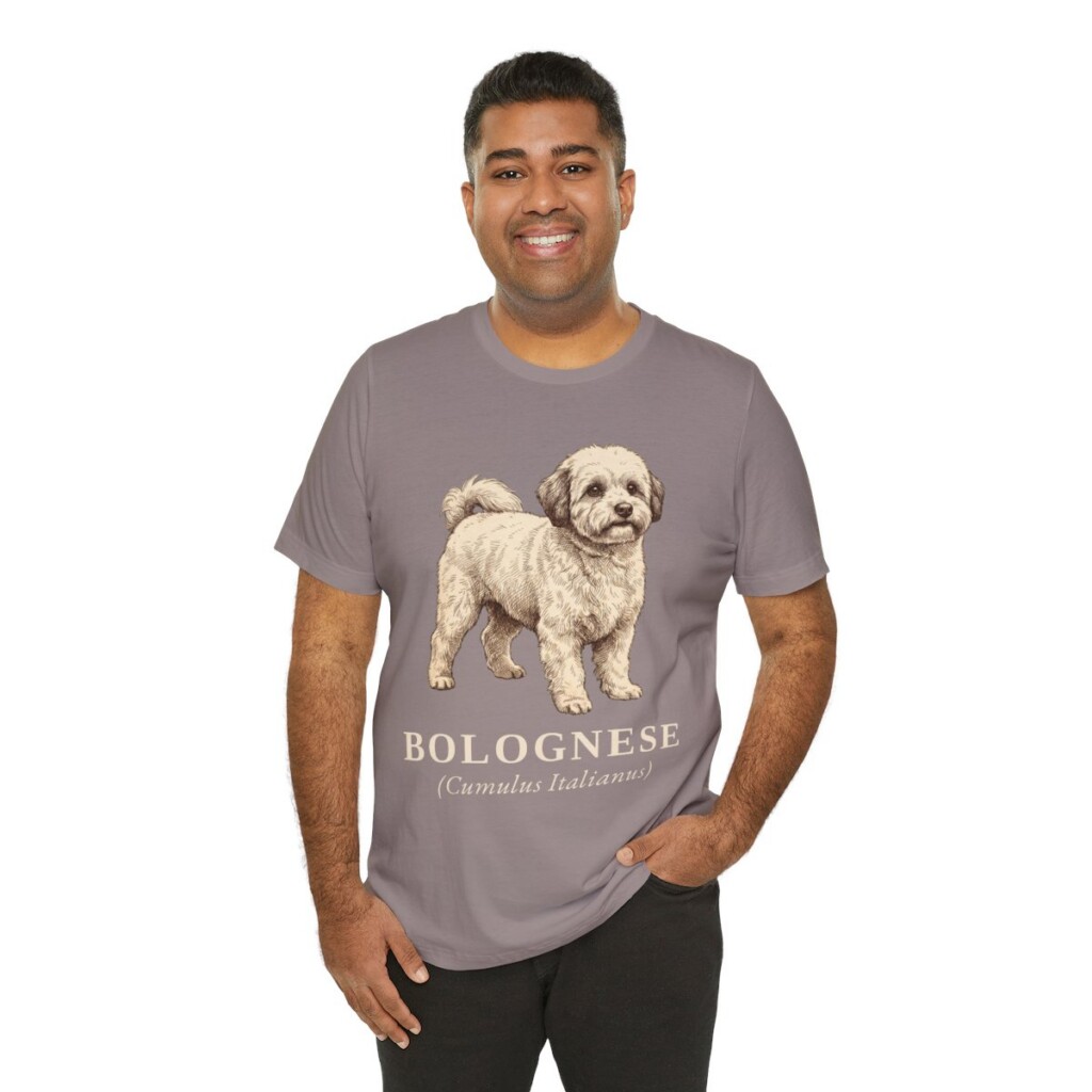 Bolognese Latin Shirt, Vintage Dog Sketch Tee, Dog Latin Gift
