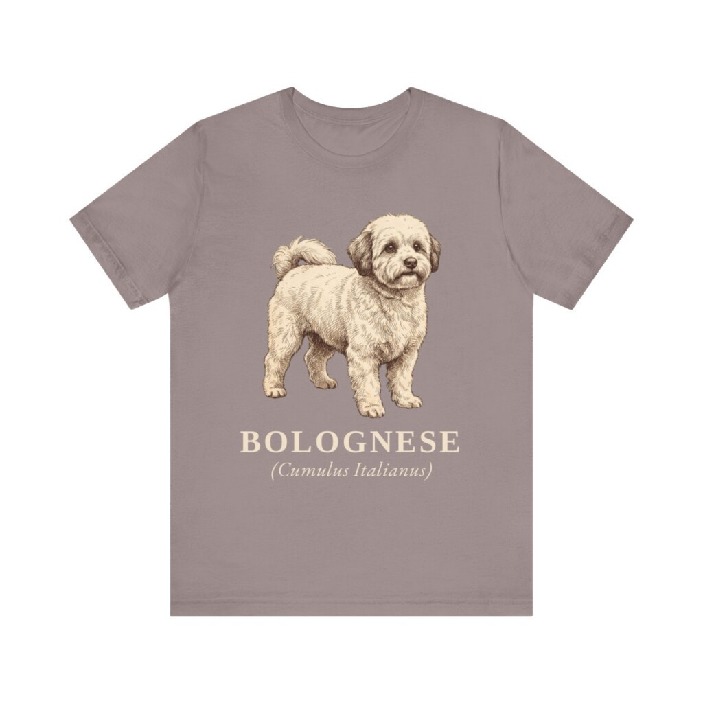 Bolognese Latin Shirt, Vintage Dog Sketch Tee, Dog Latin Gift
