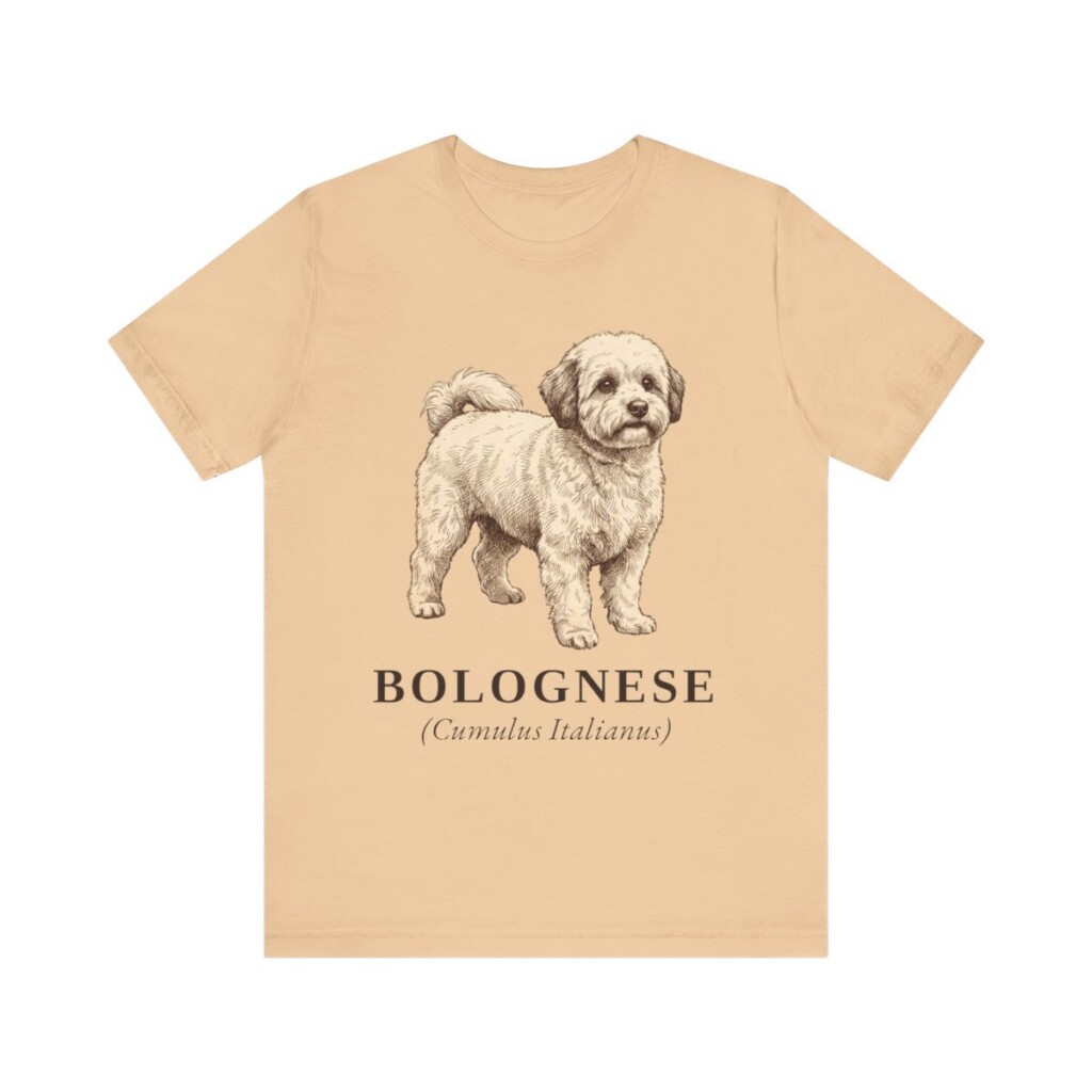 Bolognese Latin Shirt, Vintage Dog Sketch Tee, Dog Latin Gift