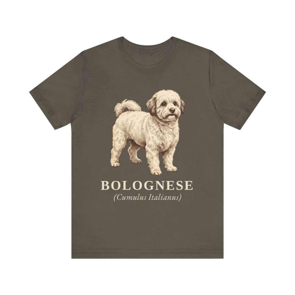 Bolognese Latin Shirt, Vintage Dog Sketch Tee, Dog Latin Gift