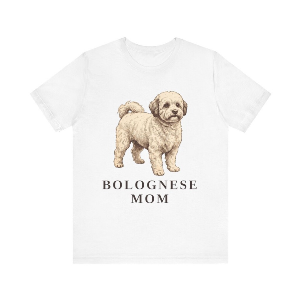Bolognese Mom Shirt, Vintage Dog Sketch Tee, Dog Mom Gift