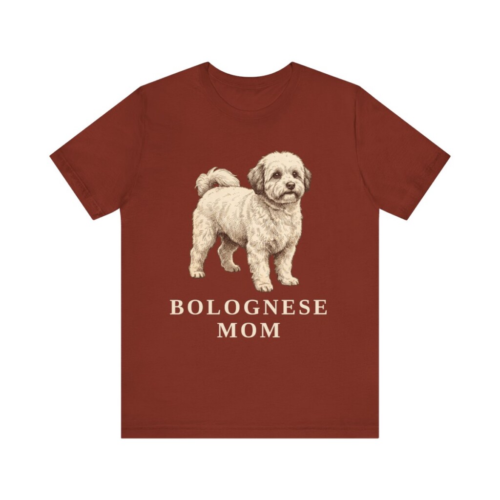 Bolognese Mom Shirt, Vintage Dog Sketch Tee, Dog Mom Gift