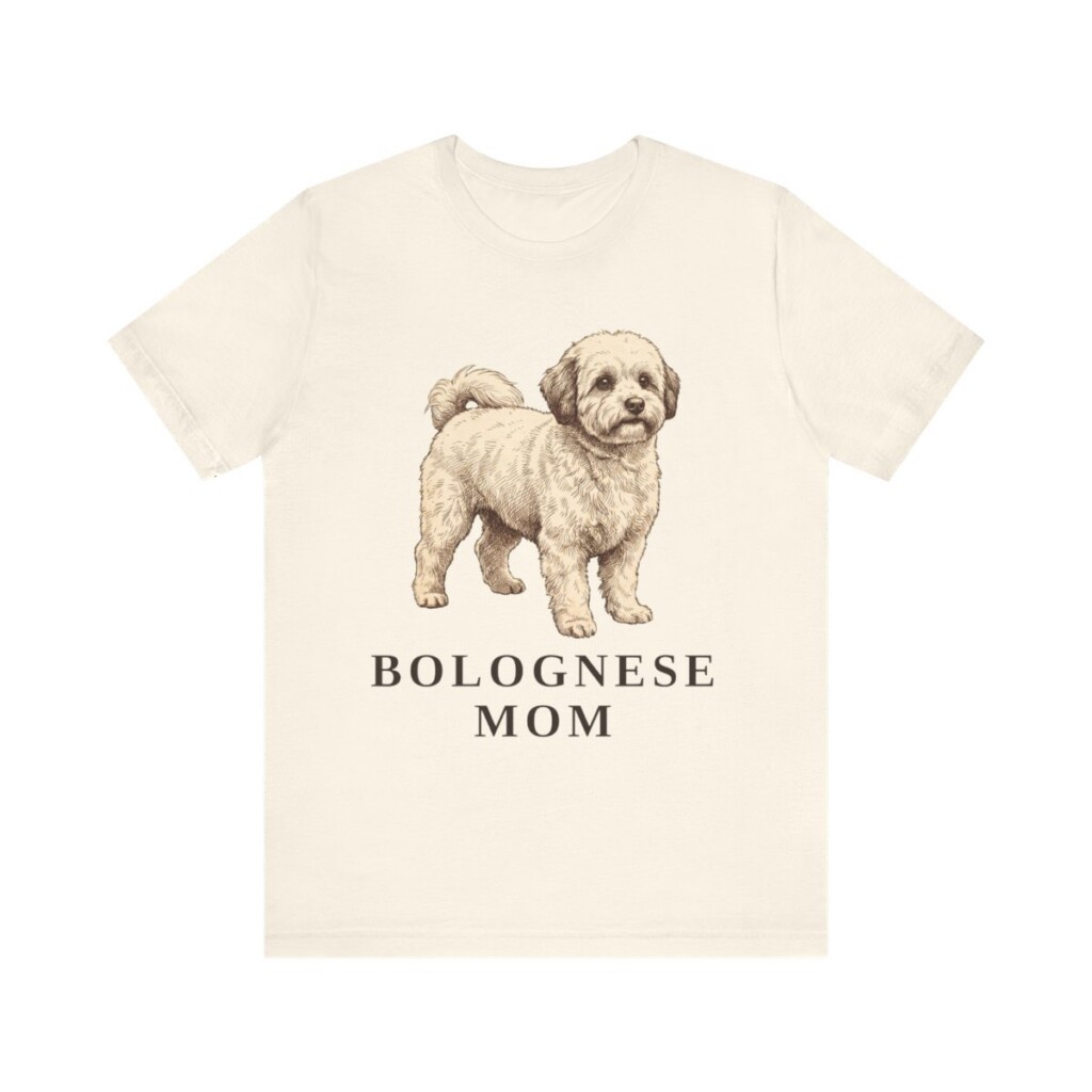 Bolognese Mom Shirt, Vintage Dog Sketch Tee, Dog Mom Gift