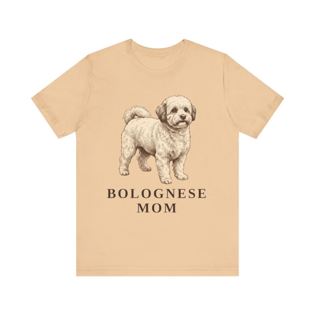 Bolognese Mom Shirt, Vintage Dog Sketch Tee, Dog Mom Gift
