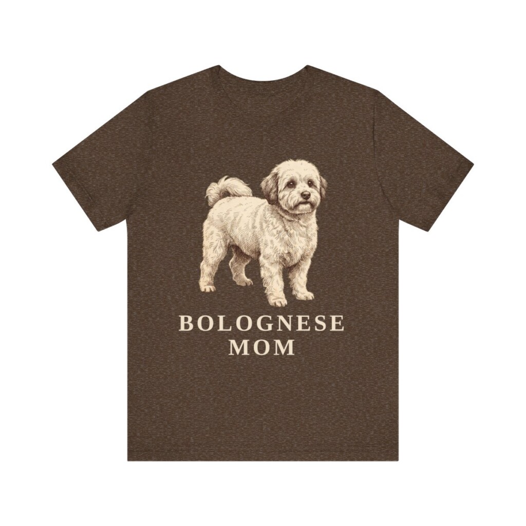 Bolognese Mom Shirt, Vintage Dog Sketch Tee, Dog Mom Gift