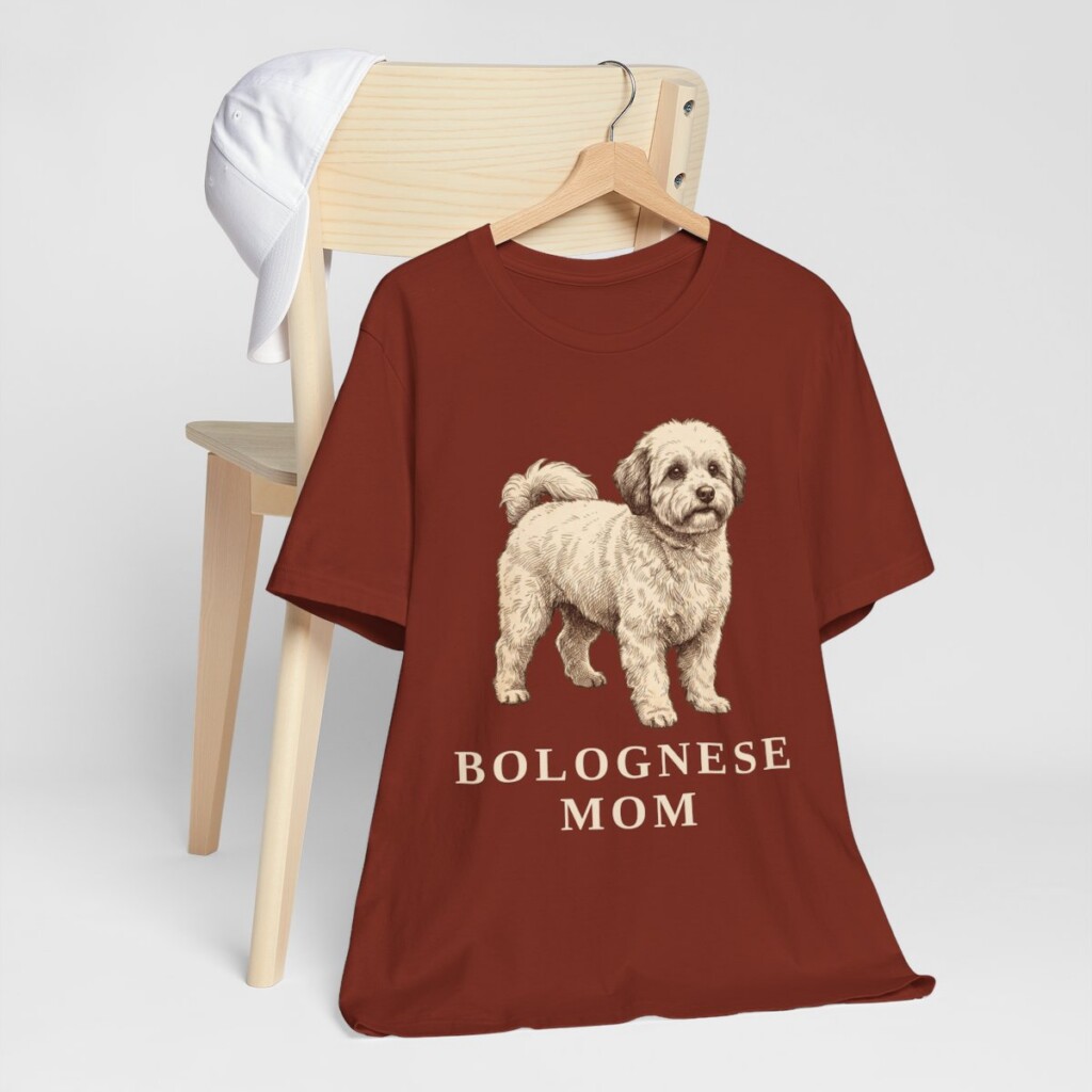 Bolognese Mom Shirt, Vintage Dog Sketch Tee, Dog Mom Gift