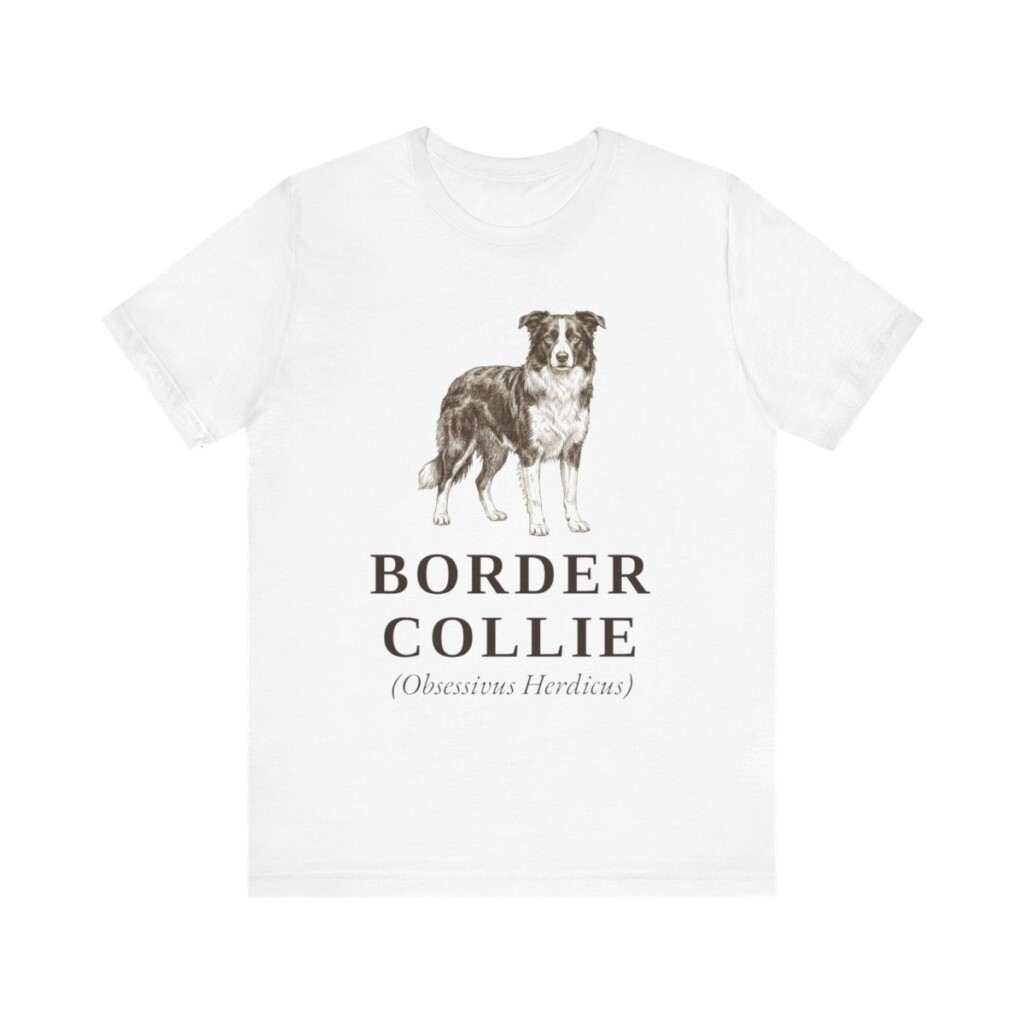 Border Collie Latin Shirt, Vintage Dog Sketch Tee, Dog Latin Gift