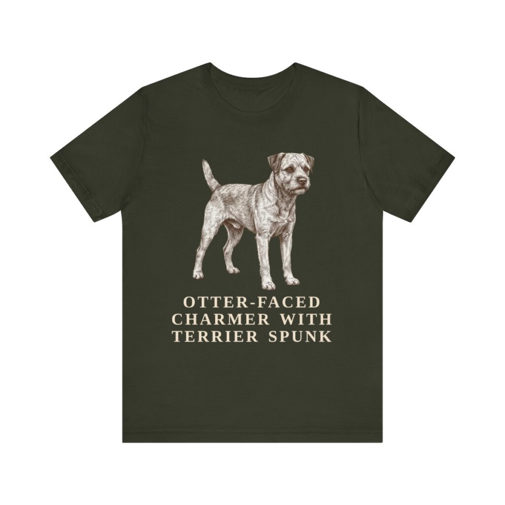 Border Terrier Humor Shirt, Vintage Dog Sketch Tee, Dog Humor Gift