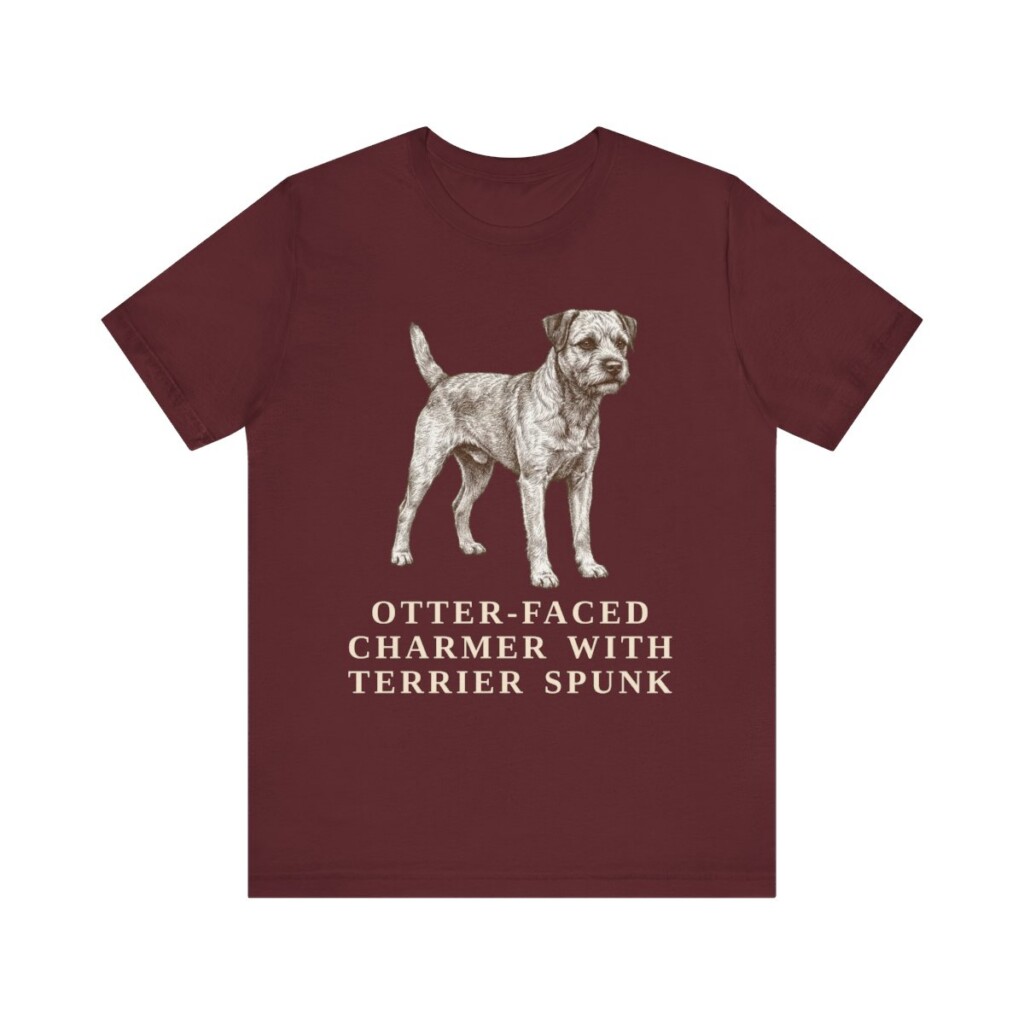 Border Terrier Humor Shirt, Vintage Dog Sketch Tee, Dog Humor Gift