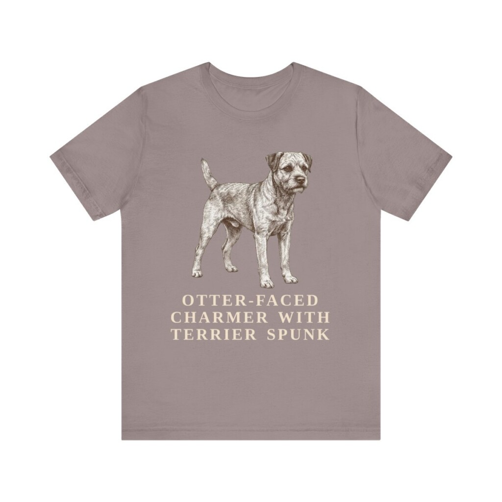Border Terrier Humor Shirt, Vintage Dog Sketch Tee, Dog Humor Gift