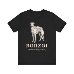 Borzoi Latin Shirt, Vintage Dog Sketch Tee, Dog Latin Gift
