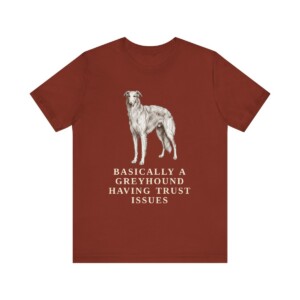Borzoi Humor Shirt, Vintage Dog Sketch Tee, Dog Humor Gift