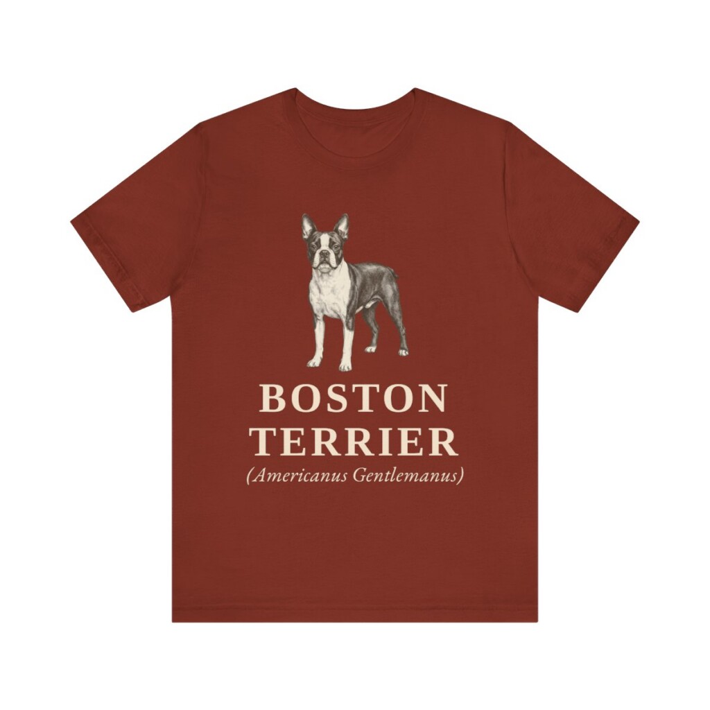 Boston Terrier Latin Shirt, Vintage Dog Sketch Tee, Dog Latin Gift