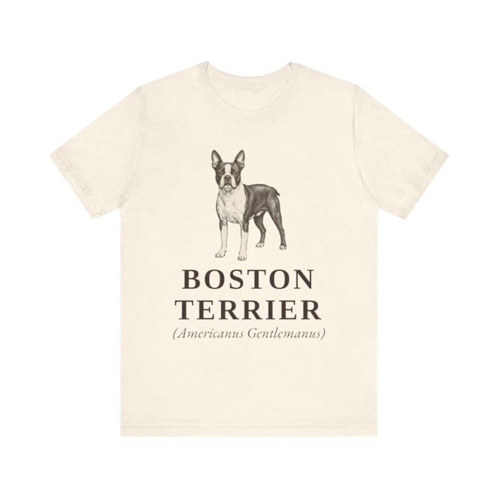 Boston Terrier Latin Shirt, Vintage Dog Sketch Tee, Dog Latin Gift