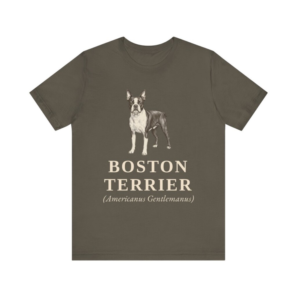 Boston Terrier Latin Shirt, Vintage Dog Sketch Tee, Dog Latin Gift
