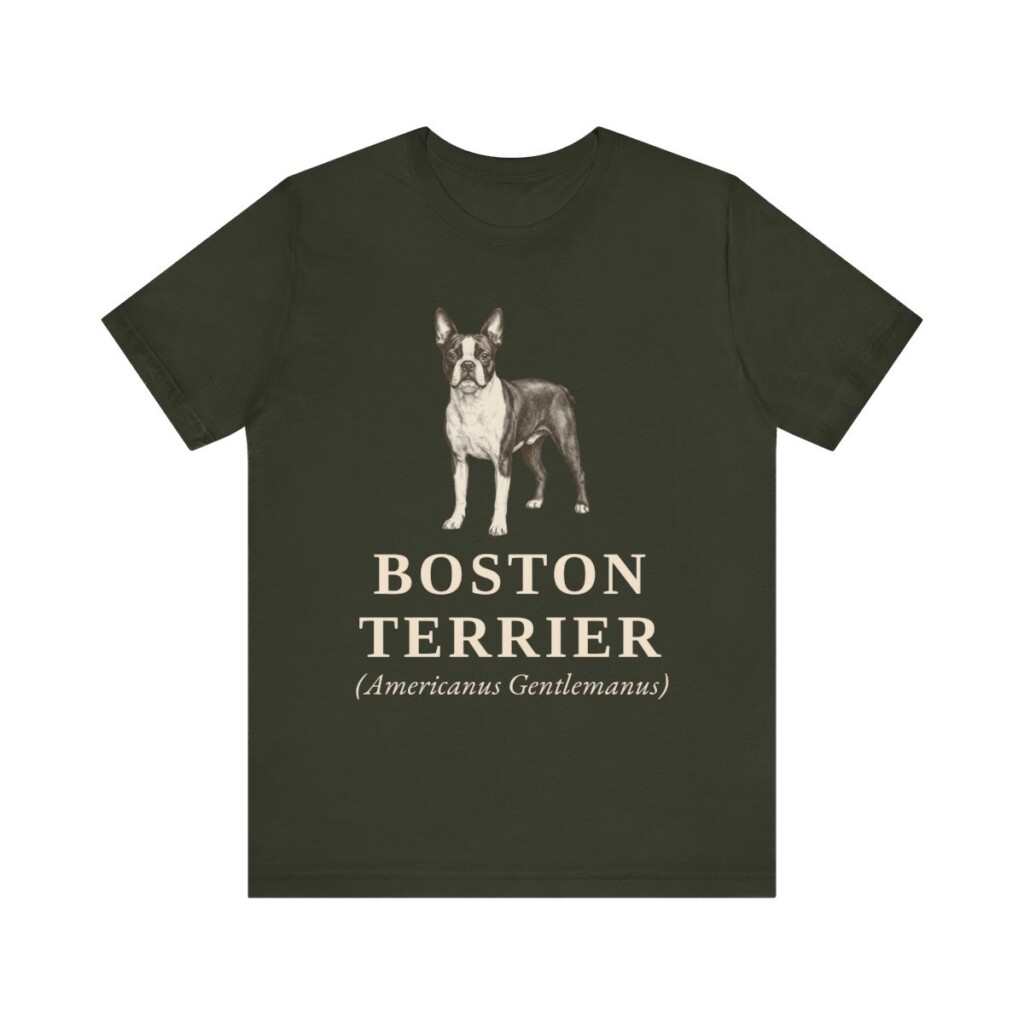 Boston Terrier Latin Shirt, Vintage Dog Sketch Tee, Dog Latin Gift