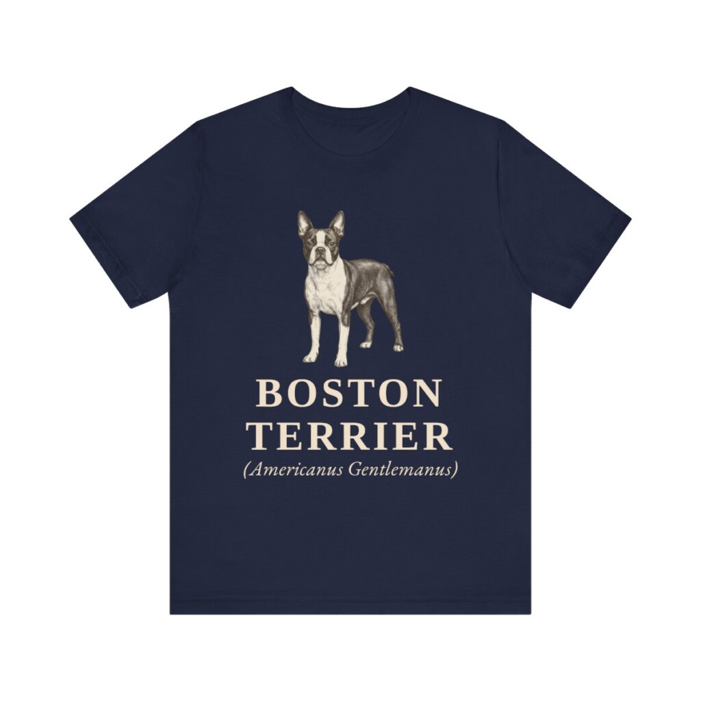 Boston Terrier Latin Shirt, Vintage Dog Sketch Tee, Dog Latin Gift