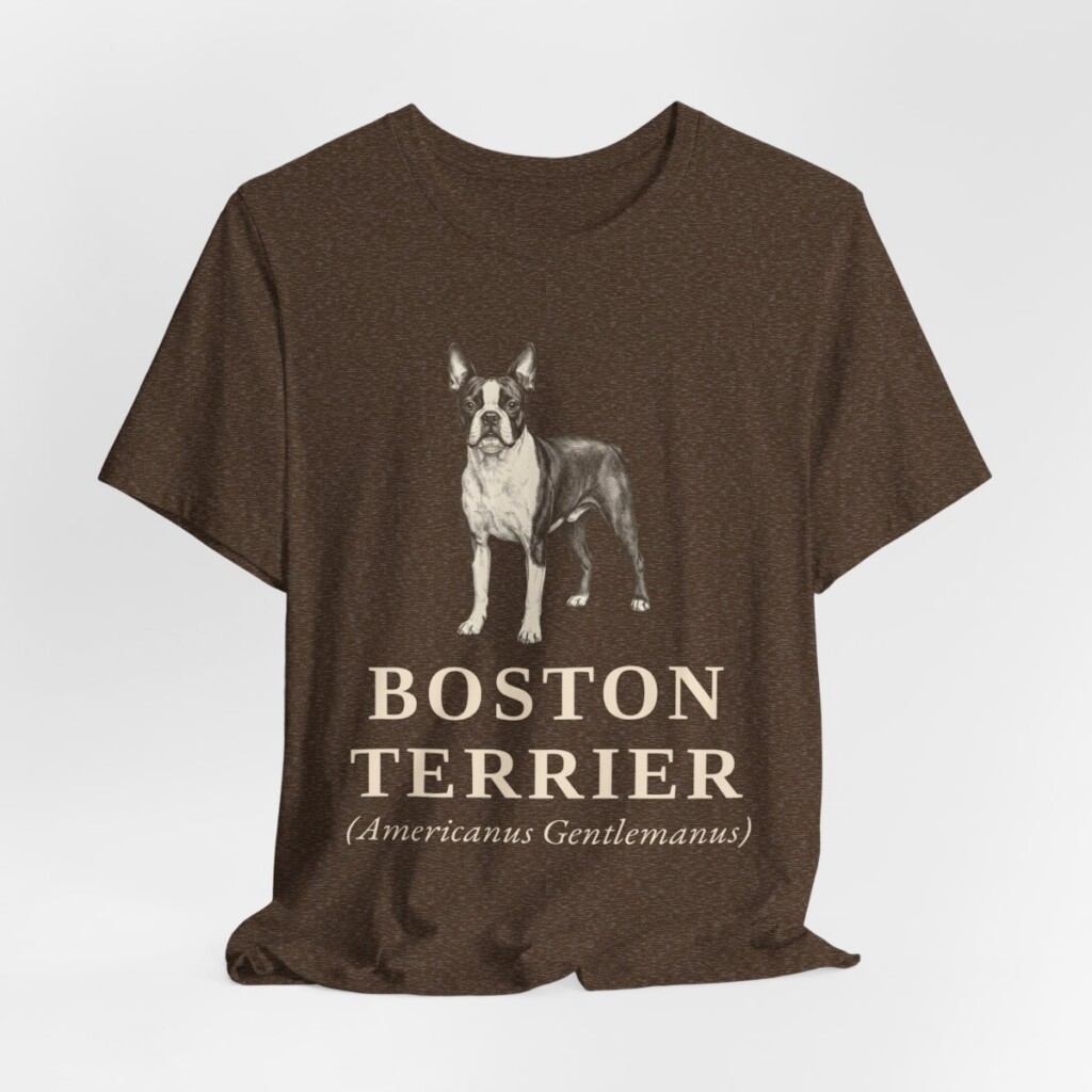 Boston Terrier Latin Shirt, Vintage Dog Sketch Tee, Dog Latin Gift