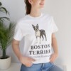 Boston Terrier Latin Shirt, Vintage Dog Sketch Tee, Dog Latin Gift