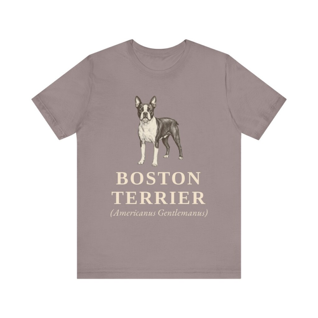 Boston Terrier Latin Shirt, Vintage Dog Sketch Tee, Dog Latin Gift