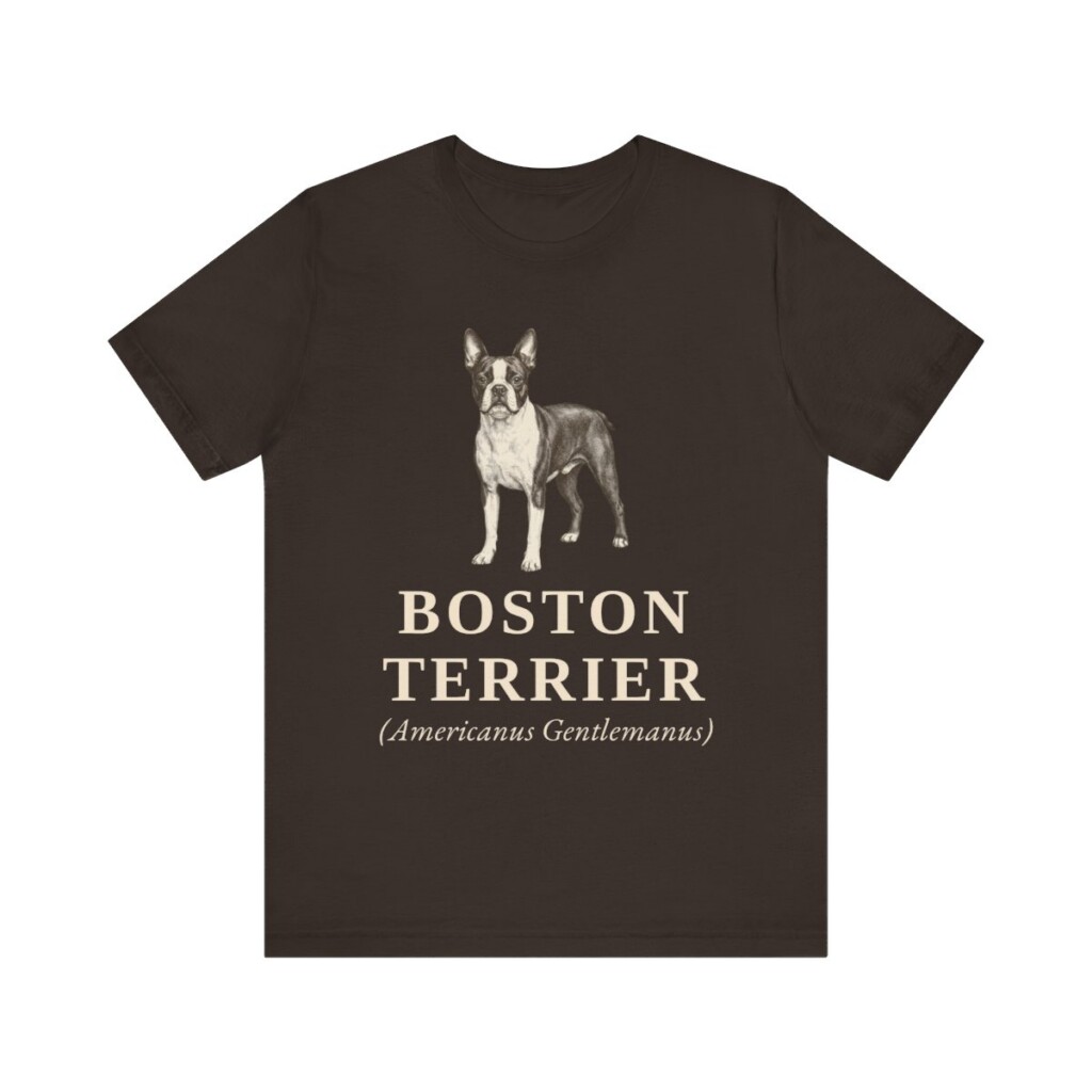 Boston Terrier Latin Shirt, Vintage Dog Sketch Tee, Dog Latin Gift