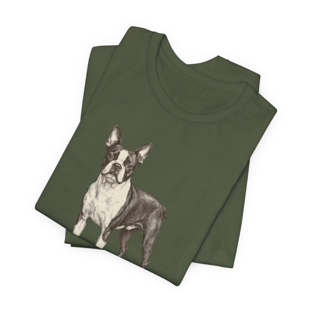 Boston Terrier Humor Shirt, Vintage Dog Sketch Tee, Dog Humor Gift Boston Terrier Humor Shirt, Vintage Dog Sketch Tee, Dog Humor Gift