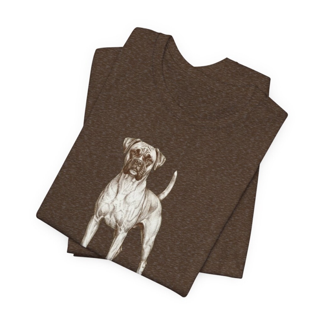 Boxer Humor Shirt, Vintage Dog Sketch Tee, Dog Humor Gift